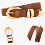 Cinturones para mujer con hebilla dorada
