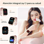 Reloj inteligente para mujer, Android y iPhone, Alexa integrado, IP68, impermeable, rastreador de actividad y actividad con llamada Bluetooth (respuesta/hace), reloj inteligente de 1.8 pulgadas con monitor de frecuencia cardíaca, SpO2/sueño, más de 100 modos deportivos - Imagen 9
