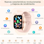 Reloj inteligente para mujer, Android y iPhone, Alexa integrado, IP68, impermeable, rastreador de actividad y actividad con llamada Bluetooth (respuesta/hace), reloj inteligente de 1.8 pulgadas con monitor de frecuencia cardíaca, SpO2/sueño, más de 100 modos deportivos - Imagen 6