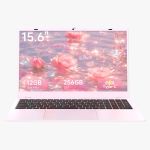 Computadora portátil rosa de 15.6 pulgadas, 12 GB de RAM 256 GB SSD, Pentium Gold 6500Y hasta 3.4 GHz, pantalla IPS FHD, portátil delgada y ligera para estudiantes para negocios escolares, WiFi 5 BT5.0, USB-C
